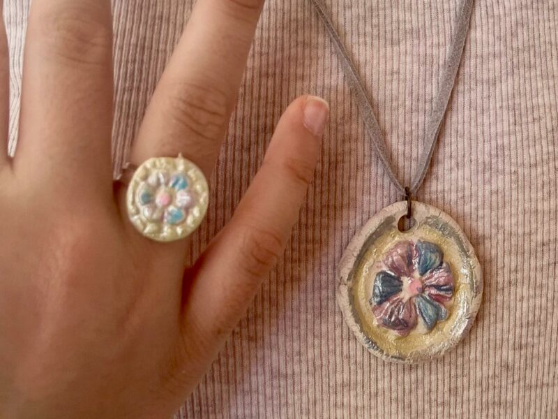 טבעת ותליון מקרמיקה