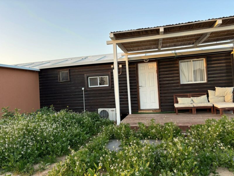 כניסה של צימר מעץ